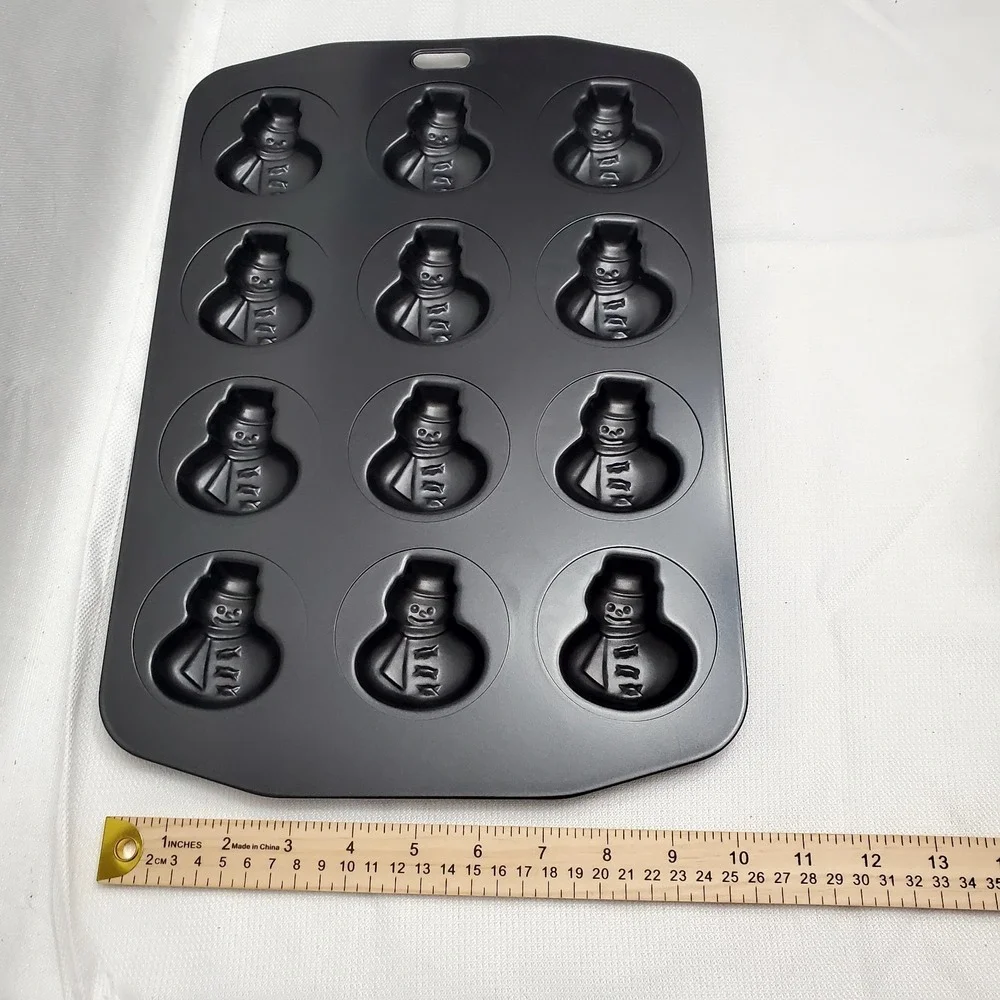 Christmas Holiday Winter Baking Cookie Mold/Sheet Pan‎ Nonstick ☆ SNOWMAN ☆ NEW!